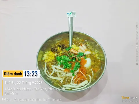 Ảnh bữa ăn Thứ Ba, ngày 22/09/2026
