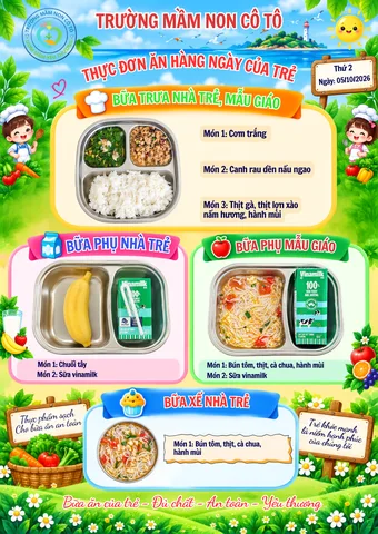 Ảnh bữa ăn Thứ Hai, ngày 05/10/2026