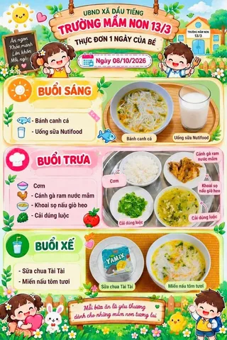 Ảnh bữa ăn Thứ Năm, ngày 08/10/2026