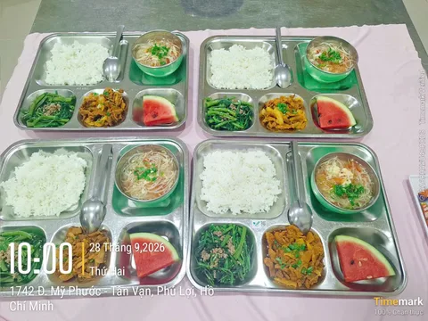 Ảnh bữa ăn Thứ Hai, ngày 28/09/2026