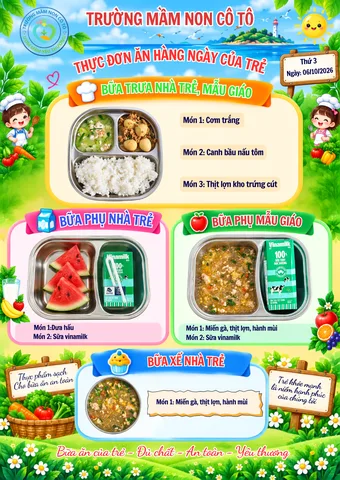 Ảnh bữa ăn Thứ Ba, ngày 06/10/2026