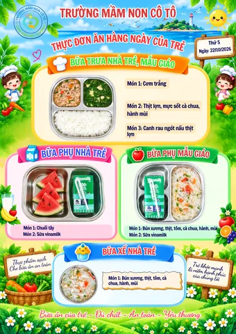 Ảnh bữa ăn Thứ Năm, ngày 22/10/2026