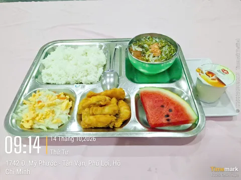 Ảnh bữa ăn Thứ Tư, ngày 14/10/2026