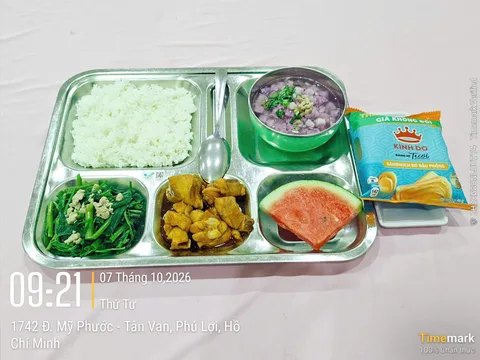 Ảnh bữa ăn Thứ Tư, ngày 07/10/2026