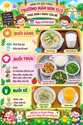 Ảnh bữa ăn Thứ Sáu, ngày 07/08/2026