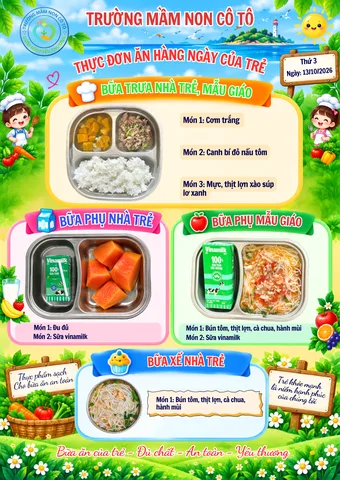 Ảnh bữa ăn Thứ Ba, ngày 13/10/2026