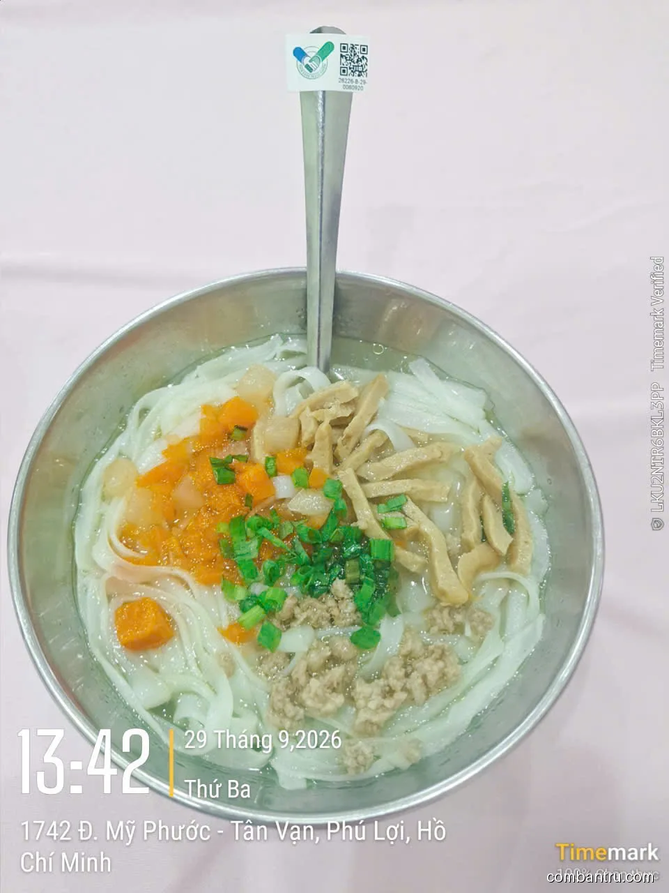 Ảnh bữa ăn Thứ Ba, ngày 29/09/2026 tại Trường TH Phú Lợi 2: THPL2 - Suất ăn minh bạch - Bữa xế - Ngày 29 tháng 9 năm 2026