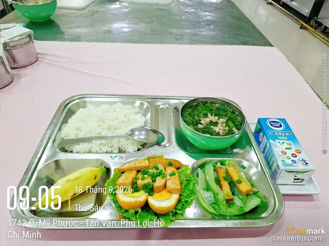Ảnh bữa ăn Thứ Sáu, ngày 18/09/2026 tại Trường TH Phú Lợi 2: THPL2 - Suất ăn minh bạch - Bữa trưa và bữa xế - Ngày 18 tháng 9 năm 2026